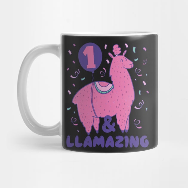 Llamazing 1st Birthday 1 Year Old Llama Girls Kids Gift product by theodoros20